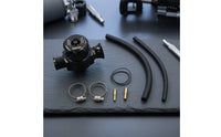 Forced Induction Blow off Control Device with Hoses 25mm Dual Port Diverter Control Device Aluminum Alloy Auto Part for Car Enthusiasts, Tuner