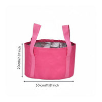 Large Capacity Foldable Water Pail Space-Saving Collapsible Camping Pail Leak-Proof for Campers, Fishermen, Travel, Picnics