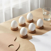 6 Pieces Shatterproof DIY Easter Eggs Lightweight White Foam Eggs Reusable White Blank Craft Egg for Children, Beginners, School Projects, Party Activities