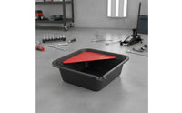 Oil Drain Pan Square Oil Drain Tray with Insert Container Heat-Resistant Long-Lasting for DIYers, Garage, Repair Shop