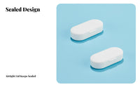 Mini Size 4-Compartment Pocket Pillbox Magnetic Closure Organizer small-sized medication container Sealed Design for journeyers, Office Workers, journey, on the move, regular Use, Handbag