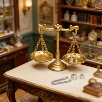 Realistic Intricate Retro Balance Balances with Weights Mini Balance Scale