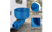 RV Water Inlet Funnel Curved-Spout RV Water Tank Funnel Easy-Connect Wide-Mouth for Campers, Travel Trailers, Campgrounds