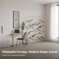 Floor-Standing Tree-Branch Book Rack Modern Design shelving unit multifunctional Use Partition Screen for Homeowners, Office Workers, Study Room, Bedroom, Reception Area