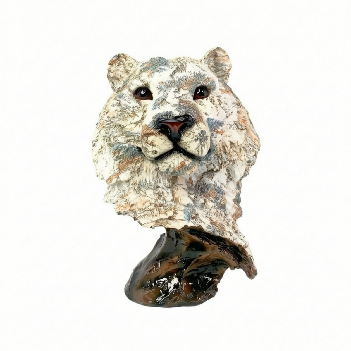 Head Figurine Freestanding Animal Bust Decorative Sculpture with Base for Office Desk, Beverage Cabinet, Entryway
