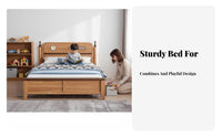 Single foundation Bed with cumulus Headboard Gas elevate Mechanism children's Bedstead sturdy Wood Construction Bedroom Furniture for Girls, Toddlers, Nursery