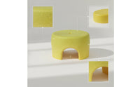 Textured Expanded Polypropylene Foam Stool Lightweight Stool with Finger Hole Compact Furniture Low-Height for Bathroom