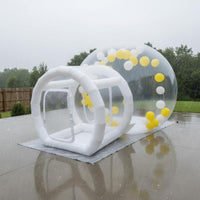 360° Panoramic View Inflatable Bubble Tent Easy Setup Transparent Garden Dome Spacious Interior Clear Inflatable Igloo Protection for Children, Glamping, Camping, Parties, Commercial Display