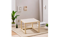 Miniature Coffee Table Ribbed Dollhouse Coffee Table Minimalist Furniture for Hobbyists, Collectors