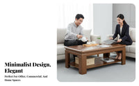Formal Aesthetic Gongfu Tea Table with Stools Multi-Functional Design Office Furniture Space-Saving Easy to Clean for Business Owners, Homeowners, Meeting Room