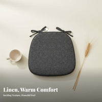 Japanese Design Dining Chair Pad with Ties Extra Thick Kitchen Chair Pad with Ties Removable and Washable Cover for Office Workers