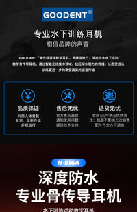 旗鱼王1DORADO骨传导游泳教学耳机无线防水水下耳麦教练训练专用