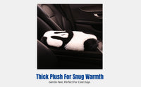 Car Armrest Pad, Plush Panda Cartoon, Universal Thickened Console Pad, Cute Winter Accessory, Soft Raised Support