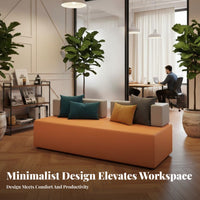 Curved configurable Sofa and Table Set Modern design Reception Furniture Minimalist Aesthetic Lounge Seating for Interior Designers, Office Managers, Lobby