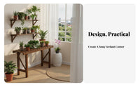 Anti Multi-Tier Ladder Shelf Indoor & Outdoor Use A-Frame Leaning Shelf Floor-Standing Plant Stand Freestanding for Succulent Collectors, Homeowners, Balcony, Living Room, Garden, Bedroom