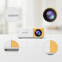 Portable Mini Display Device Compact Display Device with Controller Control 1080p Supported Tabletop for Children, Families, Movie Nights, Bedroom, Living Room