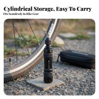 Tubeless Tire Repair Kit Aluminum Alloy Body Cycle Tire Plug Kit Portable Cycle Puncture Plugger Tool for Mountain Bikers, Cyclists