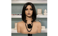 Mannequin Head with Shoulders Bald Headpiece Display Stand Smooth for Salons
