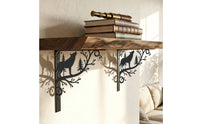 Shelf Bracket Triangular L Bracket Scrollwork Brackets for Living Room, Kitchen, Entryway