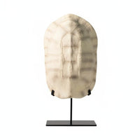 Retro Design Turtle Shell Sculpture Vintage Tortoise Shell Figurine Nature-Inspired Tortoise Miniature Textured Finish for Living Room, Entryway
