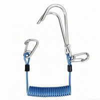 Elastic Tie down Cord 316 Stainless Steel Bungee Cord Coiled Design Fastening Gear Reef Double Hook