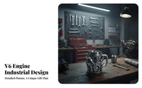 Creative Design V8 Engine Mug Unique Gift V6 Engine Cup Stainless Steel Liner for Gearheads, Mechanics, Man Cave, Garage, Collection Display