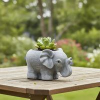Elephant Planter Decorative Elephant Flowerpot Whimsical Cute for Gardeners, Windowsill, Desk