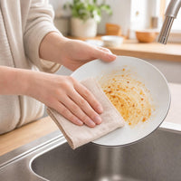 Loofah Dishcloth for Kitchen Cleaning, Oil & Stain Removal, Thickened Loofah Sponge Scrubber, Plant Fiber