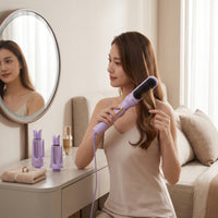 Multi-Use Hair Styling Tool Multifunctional Hair Styling Tool with Brush Attachment Handheld Interchangeable Waving Rod for Beginners, Home, Dorm