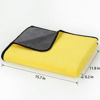 400 GSM Microfibre Cloth and Car Drying Towel, Thick Microfibre Cloth for Car Glass Surfaces and Exterior, High Absorbency Cleaning, 30cm x 40cm