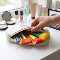 10-Piece Dopamine Rainbow Makeup Brush Set with Ultra-Soft Bristles for Face and Eyes