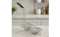 Heavy-Duty Taco Fry Basket Dishwasher Safe Taco Basket with Handle Sturdy for Restaurant