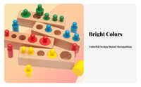 Easy-Grip Knobs Educational Cylinder Socket Set Early Learning Tool Educational Cylinder Blocks Develops Fine Movement Skills