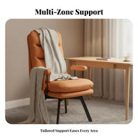 Comfortable Upholstered Armchair Ergonomic supportrest Adjustable Chaise Padded Seat Single Sofa Modern Design for Home Workers, Homeowners, Study Room, Bedroom, Apartment, book alcove