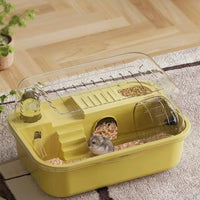 Hamster Cage with Handle, Multi-Level Acrylic Hamster Cage for Small Pets, Luxury Acrylic Hamster Enclosure for Indoor Rest and Hide, All Seasons