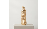 Sculptural Vase Elegant Aluminum Vase Sophisticated Vessel for Tabletop