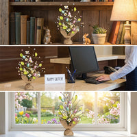 Easter Egg Branch DIY Friendly Easter Egg Stem Flexible Spring Floral Pick for Interior Stylists, Event Planners, Table Centerpiece, Wreath Making