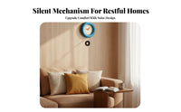 Non-Ticking Decorative Wall Clock Easy to Read Modern Minimalist Clock Uncovered Face Design for Homeowners, Gift Givers, Bedroom, Study