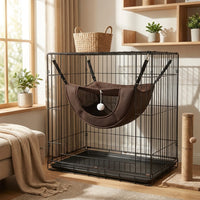 Cat Hammock for Cage, Breathable Mesh Cat Hammock and Textile Cat Swing, Hanging Indoor Bed Accessory for Secure Cage Resting, Hammock Hanging