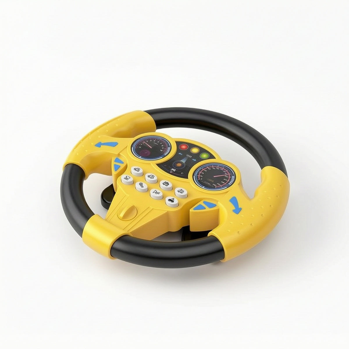 Pretend-Play Toy Steering Wheel with Suction Cup Educational Simulated Steering Wheel for Toddlers