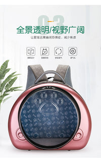 Portable Pet Backpack, Breathable Cat Carrier, Space Capsule Style, Large Capacity
