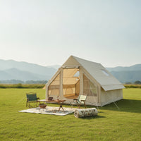 Large Inflatable Tent with Chimney Port Jack Heavy-Duty Inflatable Cabin Tent Long-Lasting Portable for Families