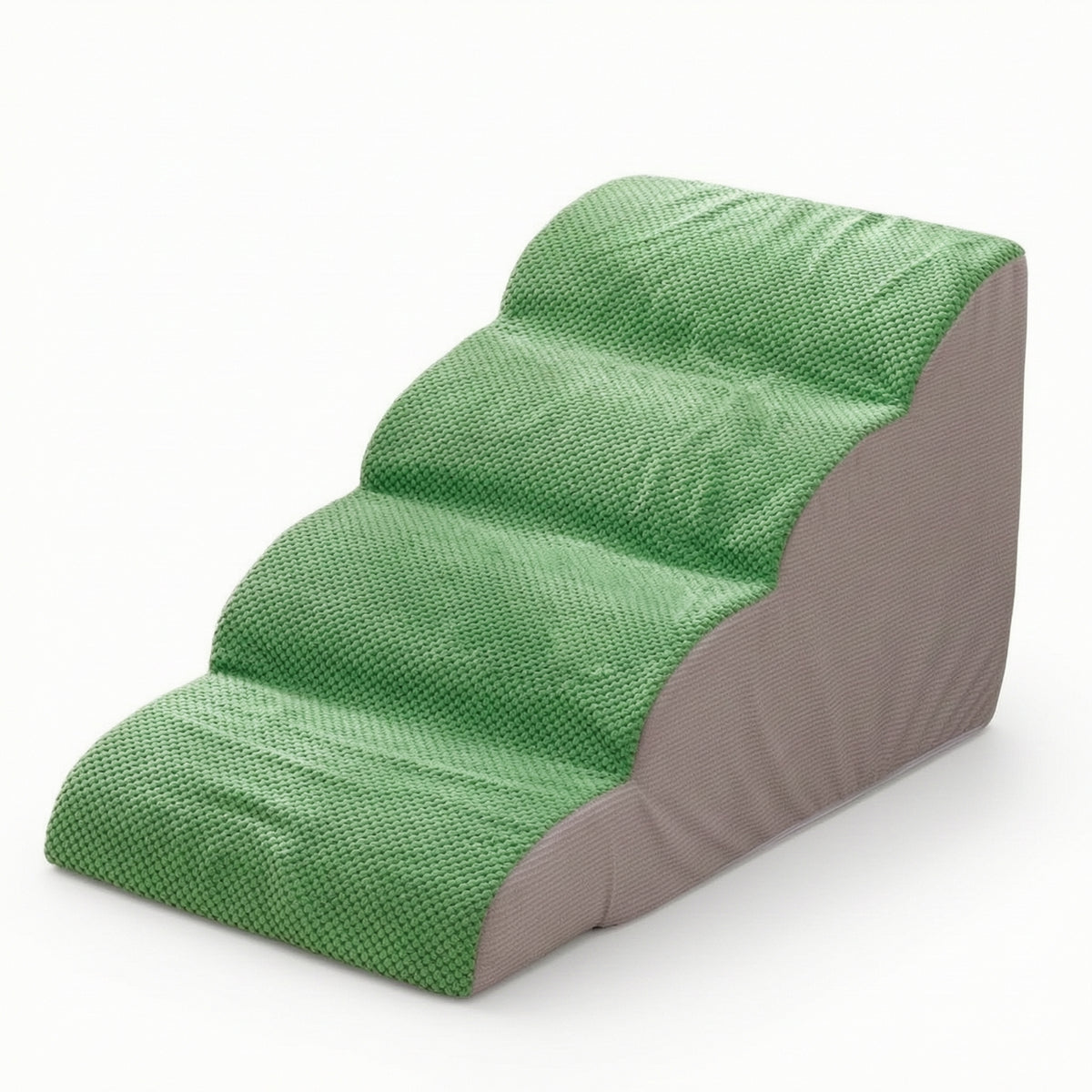 Sloped Four-Step Pet Stair Cushioned Pet Stairs with Ramp Washable Dog Steps Removable for Dogs, Senior Pets, Cats, Sofa, Bed
