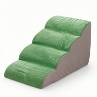 Sloped Four-Step Pet Stair Cushioned Pet Stairs with Ramp Washable Dog Steps Removable for Dogs, Senior Pets, Cats, Sofa, Bed