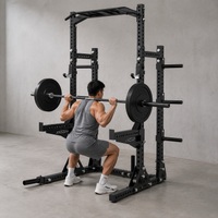 Foldable Squat Rack with Pull-Up Bar, Wall-Mounted Dumbbell Rack for Home, 1000 kg Load Capacity, Space-Saving & Height-Adjustable