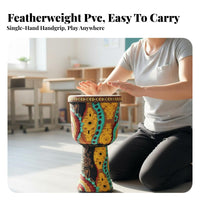 Tuningnon-Tuning African Djembe Lightweight Hand Drum and Goatskin Drumhead Percussion Instrument Portable for Beginners, Musicians, School, Kindergarten, Music Class, Outdoor Gatherings