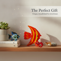 Handmade Glass Ocean Aquarium Cartoon Fish Shrimp Turtle Tank Decoration Micro Landscape Ornament