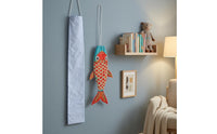Blank Carp Flag Paintable DIY Painting Flag White Banner Customizable Textile Decor Hanging Cord for Students