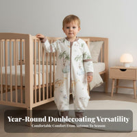 Antileg movement Design Split-Leg Sleepsuit year-round mobile Sleepsuit Soft and Breathable sleeping bag Allows unrestricted Movement for infants, young children, Parents, sleep time, rest Time, resttime, Nursery