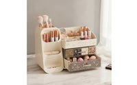 Makeup Organizer with Drawers Space-Saving Vanity Organizer with Drawers Easy to Clean Desktop Cosmetic Storage for Washroom